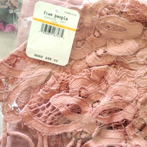 NWT!! Free People Adella Slip Dress in Rose - Picture 6 of 7